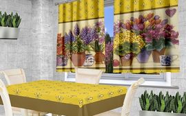 Комплект шторы, цветочная