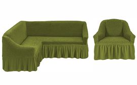 Чехол для мягкой мебели угловой диван + 1 кресло